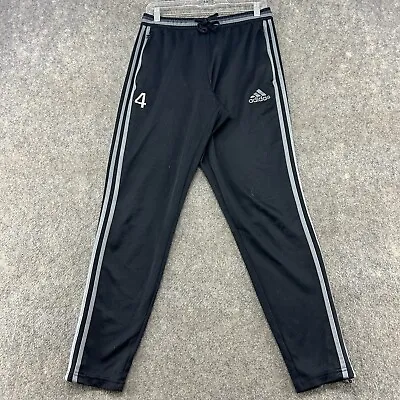 Adidas Pants Mens Medium Black Grey Stripe Tiro Soccer Training Jogger Climacool • $8.96