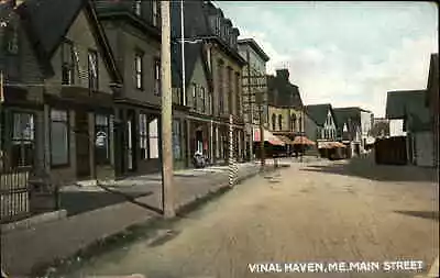 Vinalhaven Maine ME Main Street C1910 Vintage Postcard • $7.05