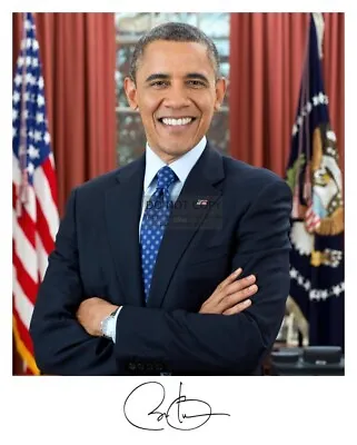 President Barack Obama Official Portrait Facsimile Autographed 8x10 Photograph • $8.49