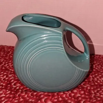 Vintage  Turquoise   Fiesta  Disc Water Jug / Pitcher - Fiestaware      - 22m • $95