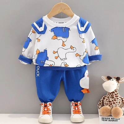 $18.92 • Buy Toddler Boys Sports Suit Cartoon Long Sleeve Sweater + Pants 2Pcs Outfits