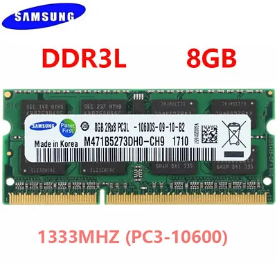 Samsung DDR3 1333Mhz 16GB 8GB 4GB 2Rx8 PC3-10600S SODIMM Laptop Memory Memory • $43.78