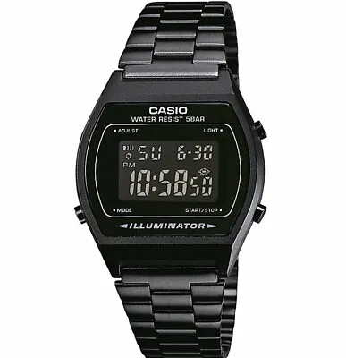 CASIO Men’s Digital Vintage Black Bracelet Watch B640WB-1B • $55