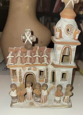 Mexican Mission Church Terracotta Clay Pottery Vintage Folk Art Sculpture • $49.99