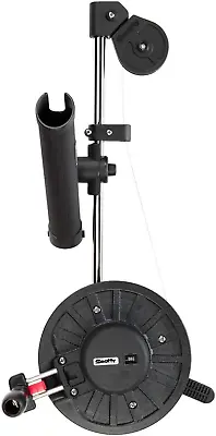 #1060 Depthking Manual Downrigger Display Packed W/ Rod Holder BLACK Medium • $302.99