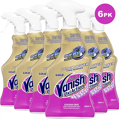 Vanish Preen Gold Oxi Action Spray Fabric Stain Remover 6 Pack X 450mL • $65.99