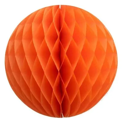 10 X Honeycomb Paper Party Balls 25 Cm Hanging Wedding Lantern Orange 10  • £4.99