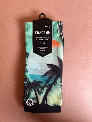 Stance Socks Men’s Sz L Dwyane Wade Collection Tropical Casual Socks  Crew Hgt • $9.99