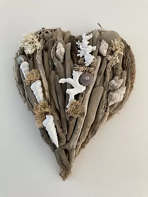 £18.99 • Buy Cornish Driftwood Heart - Coastal, Love, Home Decor - Wall Art