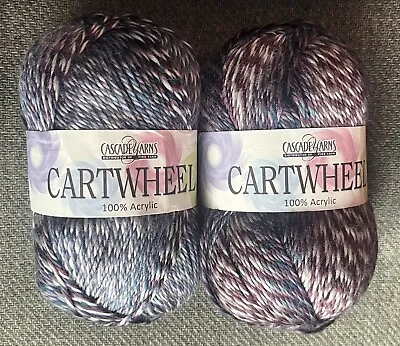 Cascade Yarn Cartwheel Variegated Color 10 Set Of 2 Skeins • $12.99