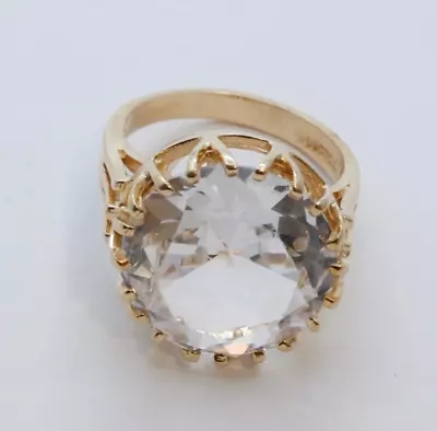 Vintage 14K Yellow Gold Crystal Ring • $1271