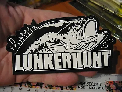 $8.95 • Buy LunkerHunt Bass Fishing Decal 5  X 2.5  Surface Mount Logo Sticker Lunker Hunt