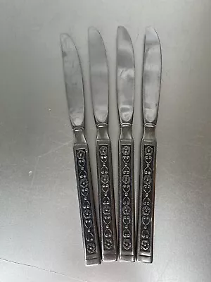 Gorham HACIENDA 4 Dinner Knives Stainless Steel Flatware Vintage 8.5in • $29.99