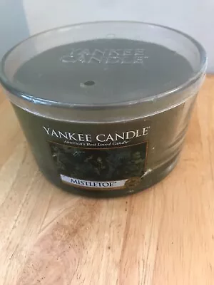 Yankee Candle Mistletoe Large Jar 17 Oz Green Christmas 3 Wick • $39.95