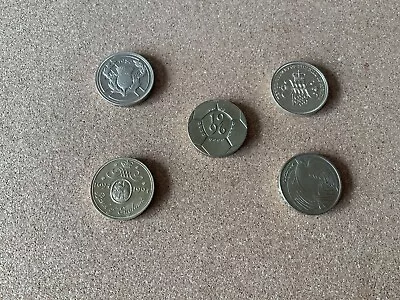 Old Style 2 Pound Coin Job Lot X 5 From 1986-1996 Free Postage  • £38