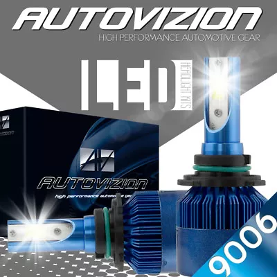 AUTOVIZION 388W CREE LED Headlight High/Low Beam 6000K White 9005 9145 9006 Kit • $19.99