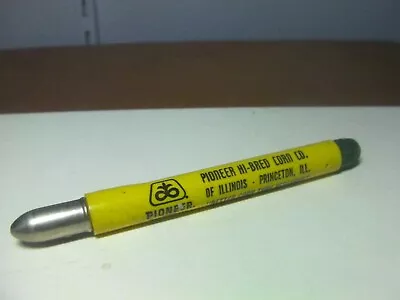 Bullet Pencil Vintage Farm PIONEER HI-BRED CORN Illinois LAKE GENEVA Wisc. Crak • $0.99