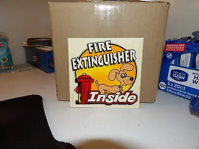 Vintage Fire Extinguisher Inside Trucker Window Sticker Decal NEW Old Stock  • $9.99
