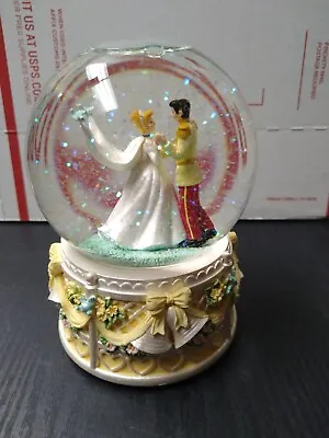 DISNEY Cinderella Mendelssohn Wedding March Snow Globe Music Box Enesco MINT • $74.45