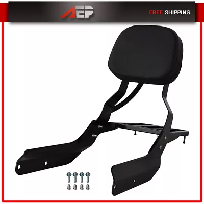 Rack Backrest Sissy Bar W/ Luggage For Honda VTX1300 2003-2006 VTX1800 2002-2008 • $95.99