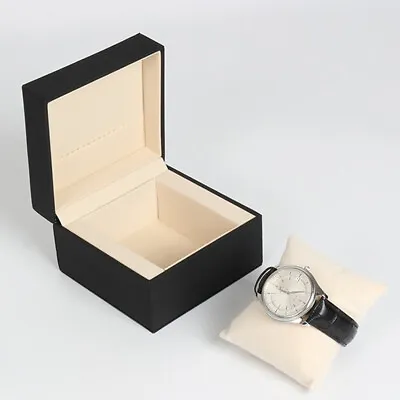 Single Slot Watch Storage Leather Display Box Storage With Pillow Men Gifts • £8.70