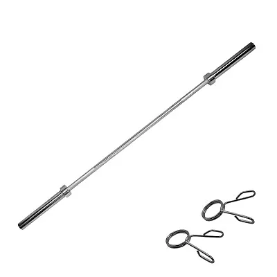 180cm 6 FT Chrome Olympic Barbell Bar 6 Foot Bar Weight & 2 Free Spring Collars • $84.95