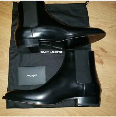 SAINT LAURENT  WYATT 30 CHELSEA BOOTS Men's Leather Boots EU-42.5  • $875