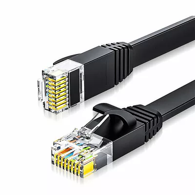 Ultra Slim Flat Ethernet Cable Twisted Pair Patch Cord For Laptop Router • $5.74