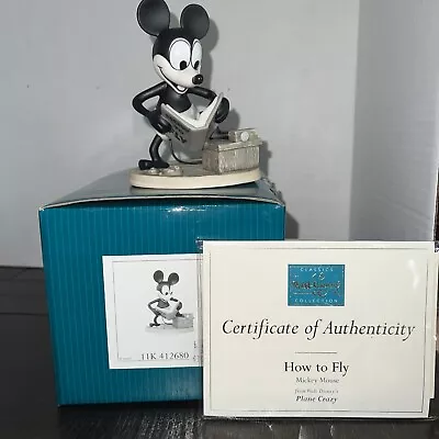 WDCC How To Fly Mickey Mouse Figurine From Walt Disney's Plane Crazy W/COA • $43