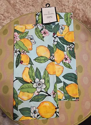 Vera Bradley LEMON GROVE Kitchen Towel Set 2 Pc.  (New & Sealed) • $18.95