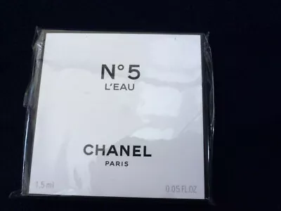 £12.77 • Buy Sealed NEW Chanel No 5 L'EAU EDT .05 Oz / 1.5 Ml Eau De Toilette Spray Sample