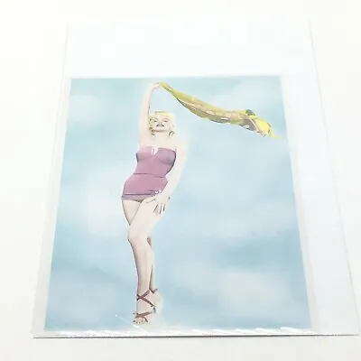 Marilyn Monroe Purple Outfit And Yellow Scarf Color Postcard • £9.63