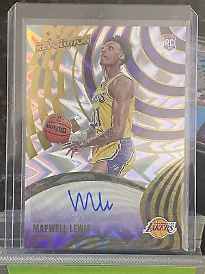 Maxwell Lewis Revolution Fractal Auto Rookie Card Lakers 14/100 • $1.99