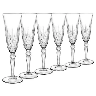 RCR Cristalleria Italiana - Melodia Champagne Flute 160ml Set Of 6 (Made In Ital • $59.95