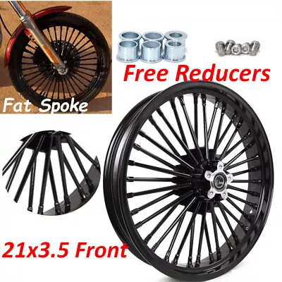 Tubeless Fat Spoke 21x3.5 Front Wheel For Harley Dyna Wide Glide Softail FLST • $292.49