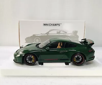 1/18 Minichamps Porsche 911 (991) GT3 Coupe 2018 Dark Green Diecast Opening • $245