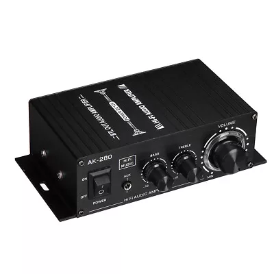 AUTSOME 12V 150W HiFi Power Amplifier Mini Audio Digital Stereo FM AMP Remote • £13.89