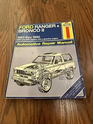 Haynes 36070 1026 Repair Manual For Ford Ranger & Bronco II 2WD 4WD 1983 - 1992 • $8.50