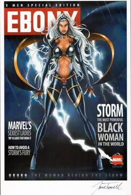 STORM EBONY MAG COVER Art Print HAND SIGNED By Jamie Tyndall W COA X-Men • $28.99