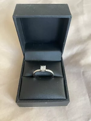 9ct White Gold Diamond Solitaire Engagement Ring 0.40 Carat Size N • £249