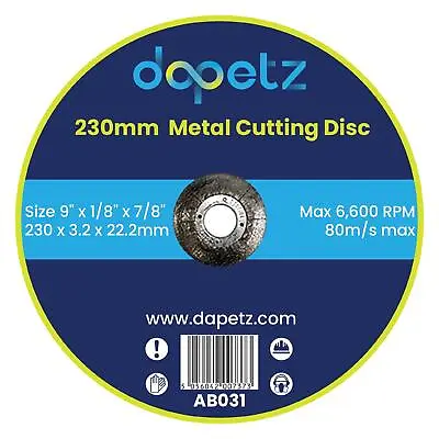 Metal Cutting Discs | Angle Grinder Disc Thin Stainless Steel 230mm 9 Inch • £3.99