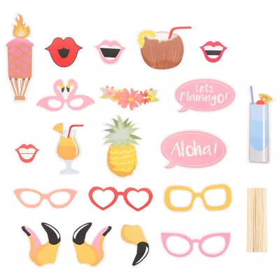  12 Pcs M Pool Party Supplies Tropical Selfie Props Summer Photo Booth • $8.85