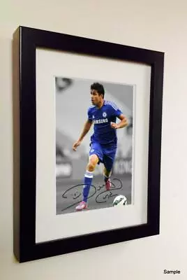 Signed Autographed Diego Costa Chelsea Photo Picture Frame Memorabilia 1 • £30