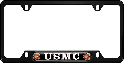 Car 4-hole Aluminum License Plate Frame - USMC Marine Corps • $19.99