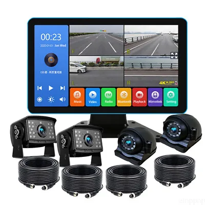 9  Touch Screen Quad Monitor DVR Bluetooth 1080P 360 View Camera For Motorhome • $269.99