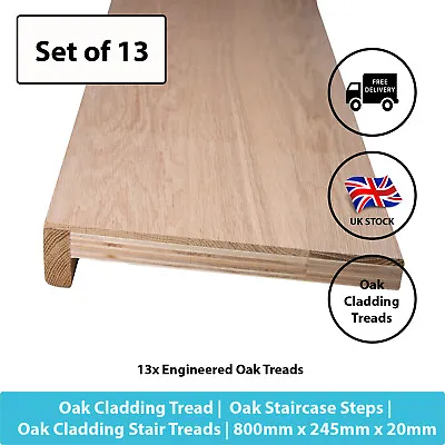 Oak Cladding Tread | Set Of 13  |  Oak Staircase Steps | Oak Cladding Stairs | • £700