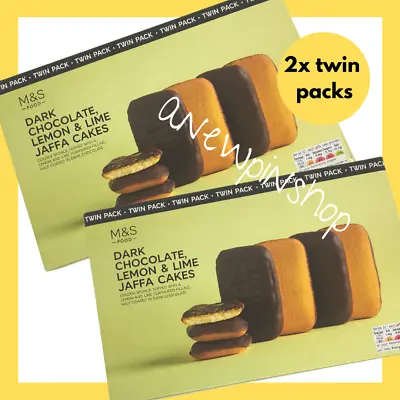 £9.95 • Buy M&S Jaffa Cakes Biscuits Lemon & Lime X2 Twin Packs NEW Marks Food Vegetarian