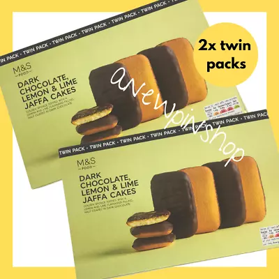 M&S Jaffa Cakes Biscuits Lemon & Lime X2 Twin Packs NEW Marks Food Vegetarian • £14.95