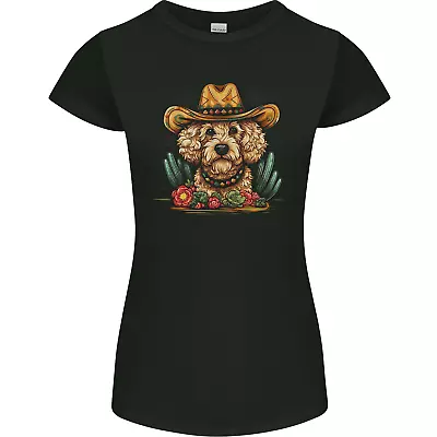 Cute Goldendoodle Mexican Style Western Womens Petite Cut T-Shirt • $10.88