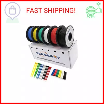 20AWG Stranded Wire Electrical Wire Silicone Cables Hook Up Wire Kit 6 Colors 5F • $16.92
